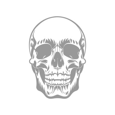 İzole kafatası karikatür tasarım