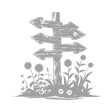 Yol işaretinin vektör illüstrasyonu