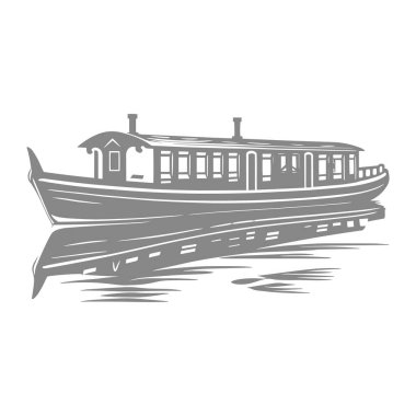 Vektör bot simgesi. tekne illüstrasyonu