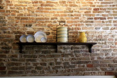 Çatı katı tarzı duvar monte edilmiş tezgah tahtası