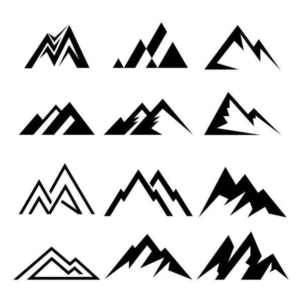 Modern Mountain Logo Vector Illustration