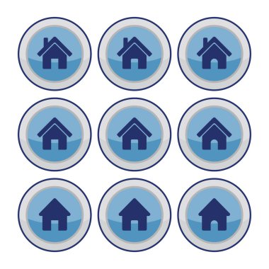 Ana Sayfa Düğme Vektörü İllüstrasyonu