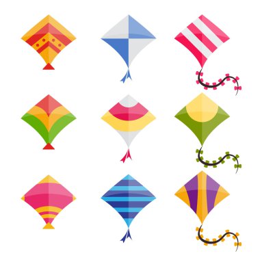Renkli Uçurtma Oyuncağı Çizimi