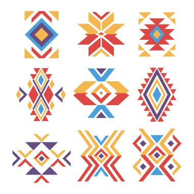 Kabile Geometrik Desen Vektör Resimlemesi