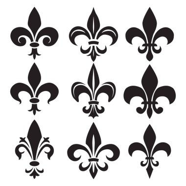 Klasik Fleur De Lis Vektör İllüstrasyonu
