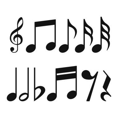 Music Note İmza Vektör İllüstrasyonu