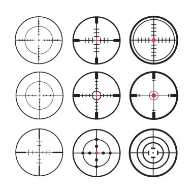 Hedef Crosshair Dürbün Vektör Resimlemesi