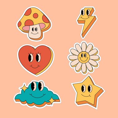 Komik Enfes Yapıştırıcı Vektör İllüstrasyonu