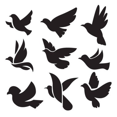 Freedom Bird Logo Vektör İllüstrasyonu