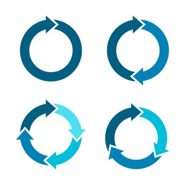 Infographic Circle Okları Vektör İllüstrasyonu