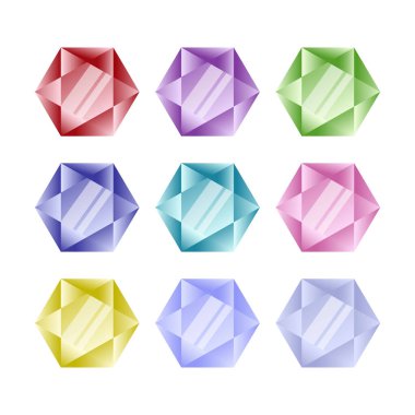 Mücevher Kristali Mücevher Taşı İllüstrasyonu