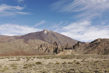 Teide Dağı Vadisi, kayalık volkanik manzara