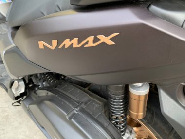 Parepare, Endonezya - 26 Eylül 2024: Yamaha Nmax motosikletinin iç kısmı.