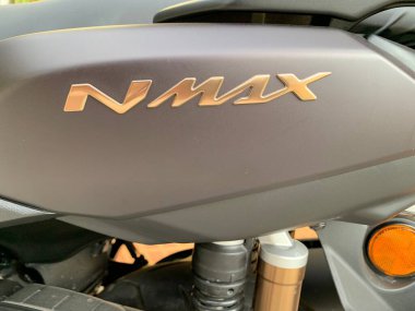 Parepare, Endonezya - 26 Eylül 2024: Yamaha Nmax motosikletinin iç kısmı.