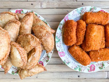 Risoles and Pastel, Indonesia traditional snack usually served for iftar or break fasting in Ramadan month. clipart