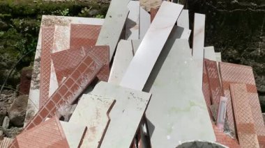 Döşeme yığını, inşaat konsepti altında.