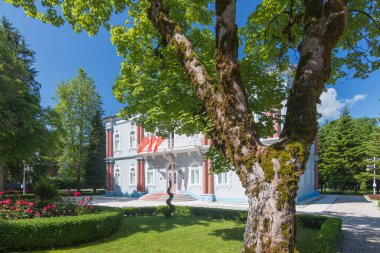 Göz kamaştırıcı bir mimari barındıran ve berrak mavi gökyüzünün altında yemyeşil bir konak, sakin ve görkemli bir ambiyans yayar..