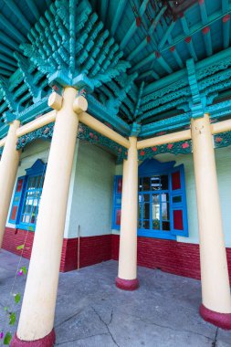 Kırgızistan Karakol 'daki Dungan Camii' nin ahşap tarihi binası