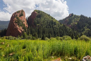 Djeti-Oğuz ya da Seven Bulls Rock, Kırgızistan 'ın Issyk-Kul havzasının güneydoğusunda yer alan Tien Shan' ın en güzel yerlerinden biridir.