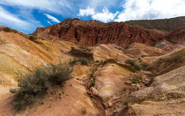 Kırgızistan 'daki Tian Shan dağlarındaki Terskey Ala-Too dağ sırasının Peri Masalı Kanyonu (Canyon Skazka)