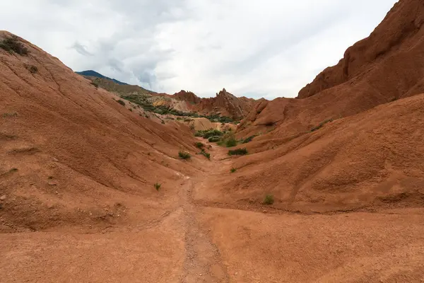 Kırgızistan 'daki Tian Shan dağlarındaki Terskey Ala-Too dağ sırasının Peri Masalı Kanyonu (Canyon Skazka)