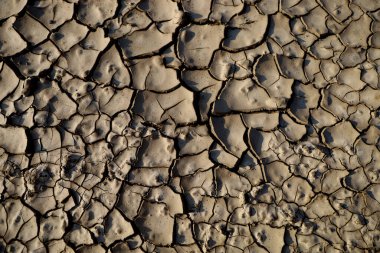 Çatlak bir dünya yüzeyine yakın çekim