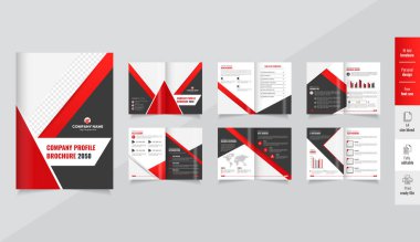 Şirket profil tasarımı modern düzeni sergiliyor, 12 sayfalık kurumsal broşür düzenlenebilir şablon düzeni Şirket profil tasarımı modern düzeni sergiliyor, 12 sayfalık kurumsal broşür düzenlenebilir şür düzeni