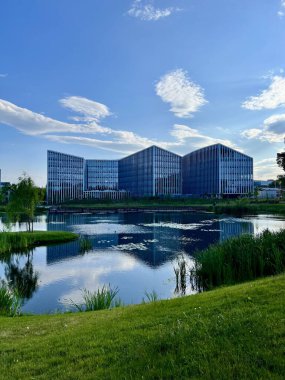 Litvanya 'nın Vilnius kentindeki Modern İş Merkezi binası 