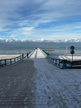 Kışın Palanga Rıhtımı, Litvanya. 