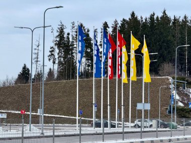 Vilnius, Litvanya - 22 Şubat 2025: Vilnius 'taki IKEA mağazası
