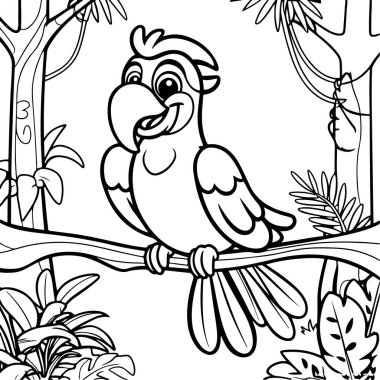 Temiz bir 2B siyah beyaz vektör çizimi oluştur