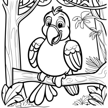 Temiz bir 2B siyah beyaz vektör çizimi oluştur