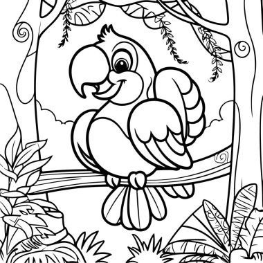 Temiz bir 2B siyah beyaz vektör çizimi oluştur