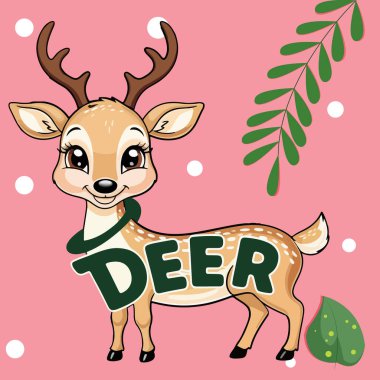 Üzerinde geyik yazan bir karikatür.