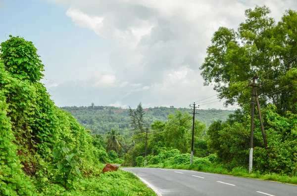 Bella Verde Mangalore Vista Panoramica Della Periferia Mangalore India — Foto Stock
