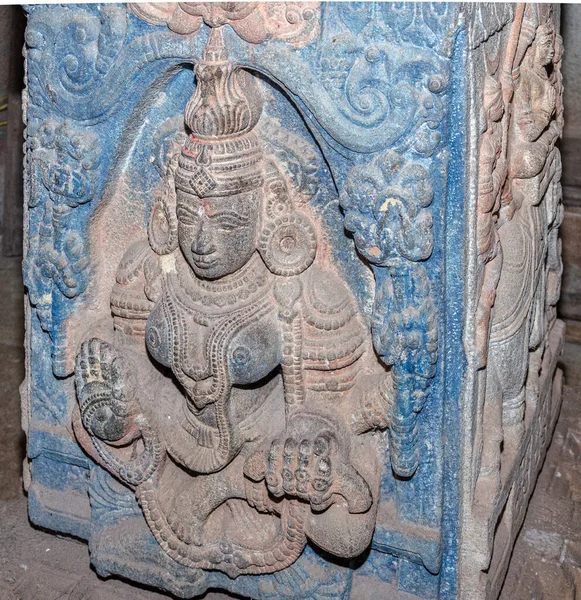 Deel Van Duizend Pilaren Tempel Saavira Kambada Basadi Moodbidri India — Stockfoto
