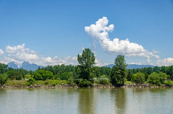 stock image Fraser River at Langley Fort, Canada, BC