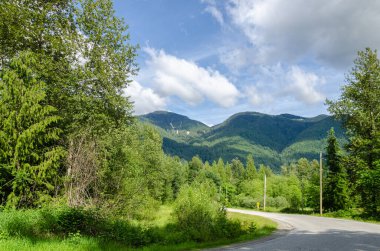 Fraser Vadisi 'nin Mission, British Columbia, Kanada çevresindeki muhteşem manzarası.
