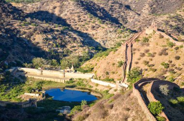 Rajasthan, Hindistan 'daki Jaigarh Kalesi' nden görüntü