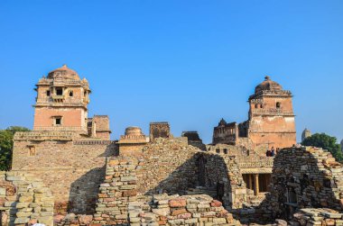 Chittorgarh fort built in 7th century by the Maurya rulers in Rajasthan, India clipart