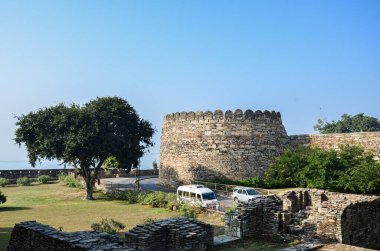 Chittorgarh fort built in 7th century by the Maurya rulers in Rajasthan, India clipart