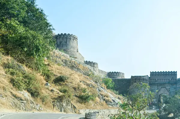 stock image A section of the Kumbalgarh Fort in Udaipur, Rajasthan, India