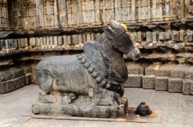 Harihareshwara Tapınağı 'nın bir kısmı Harihar, Karnataka eyaleti, Hindistan' da 12. yüzyılda inşa edildi.