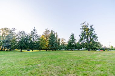 Peace Arch Park in Surrey, BC, Canada is an international park near Canada-US border crossing.