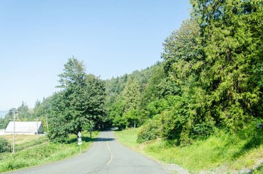 Chilliwack, British Columbia, Kanada çevresindeki Fraser Vadisi 'nin muhteşem manzarası