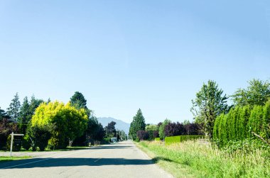 Chilliwack, British Columbia, Kanada çevresindeki Fraser Vadisi 'nin muhteşem manzarası