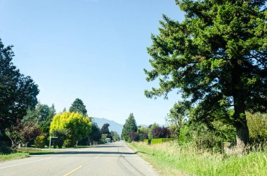 Chilliwack, British Columbia, Kanada çevresindeki Fraser Vadisi 'nin muhteşem manzarası