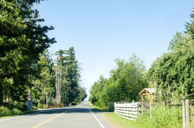 Chilliwack, British Columbia, Kanada çevresindeki Fraser Vadisi 'nin muhteşem manzarası