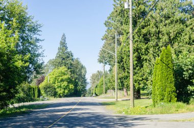 Chilliwack, British Columbia, Kanada civarındaki Fraser Vadisi manzarası