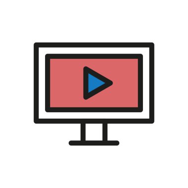 Video play refers to the act of streaming or playing digital video content, allowing users to view multimedia through a player interface, often involving formats like MP4, AVI, and streaming services. clipart